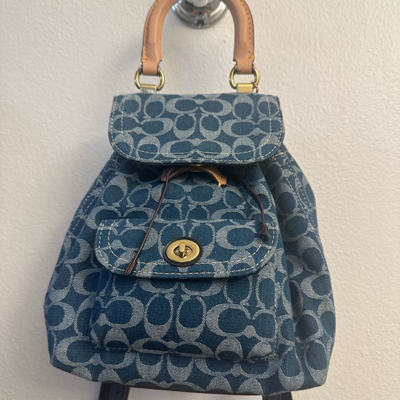 Coach Backpack Signature Denim - Picture 1 of 5